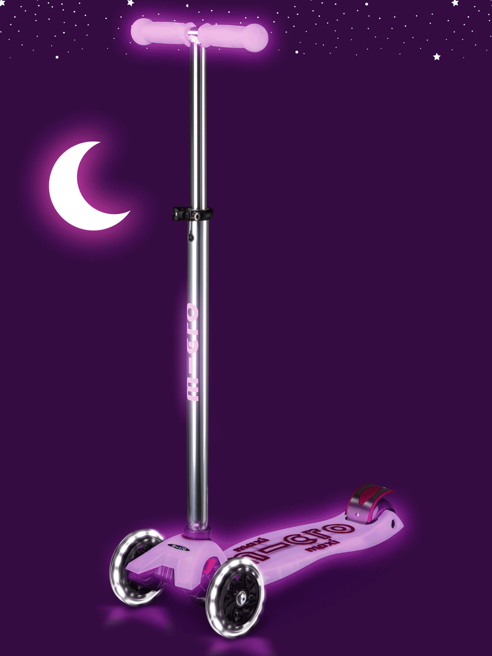 Maxi Deluxe Glow Scooter: Purple