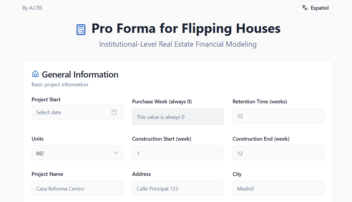 Financial Model Web App